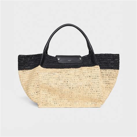 celine raffia bag|celine black raffia.